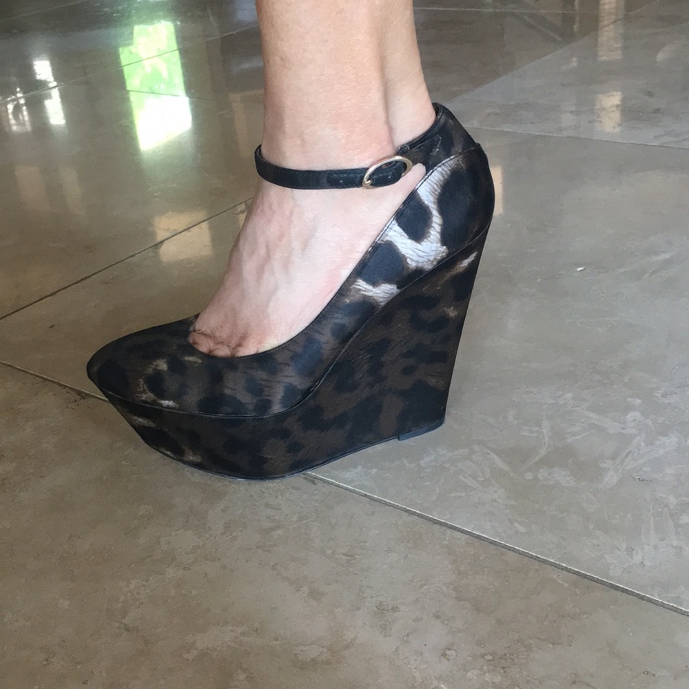 Sam Edelman Dark Leopard Wedges